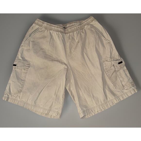 Nike Cargo Shorts Men’s XL Light Khaki Tan Woven Club Elastic Waist 8" Inseam - Picture 1 of 4